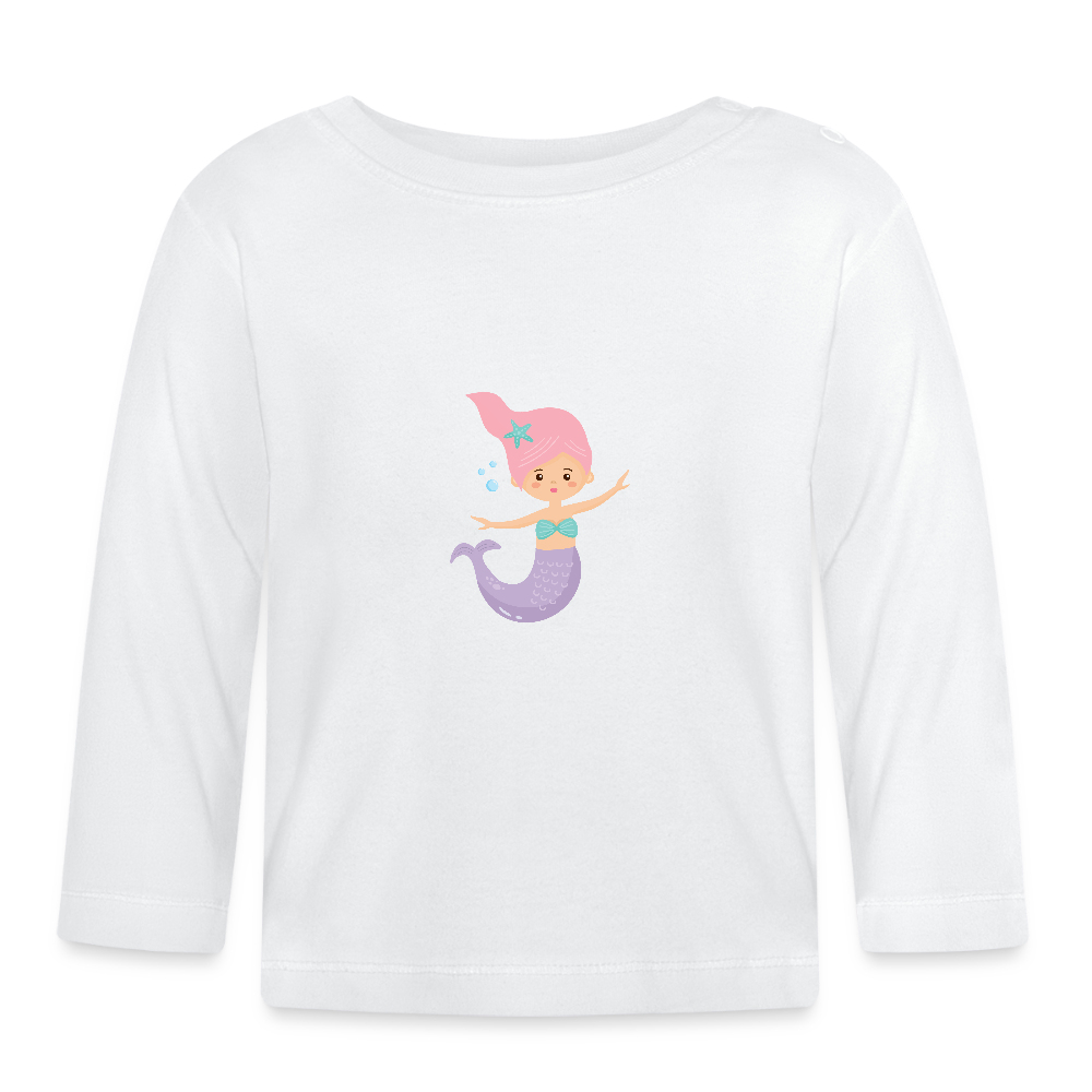 Baby Langarmshirt Little Mermaid - Weiß
