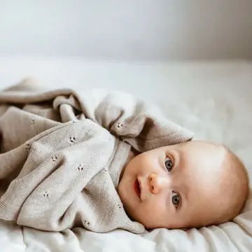 Babydecke aus 100 % Merinowolle