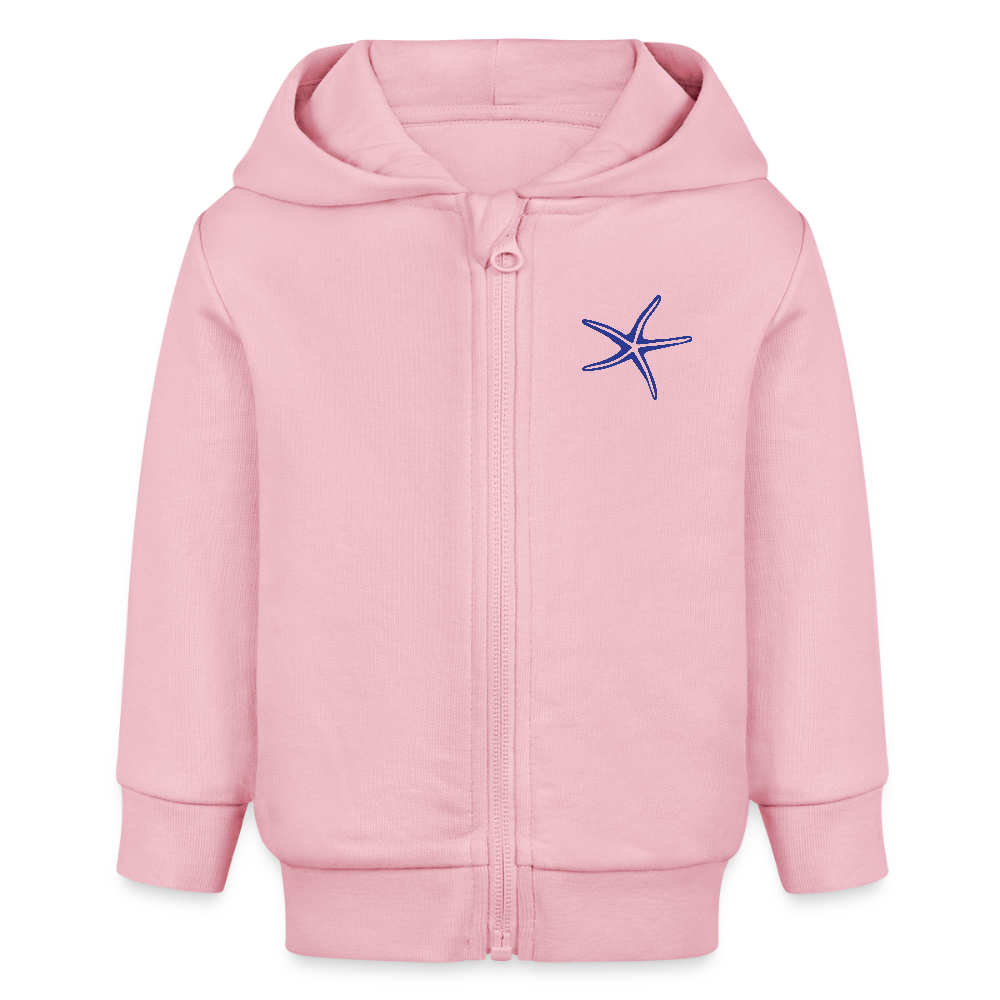 Baby Bio Zip Hoodie Seestern - Hellrosa