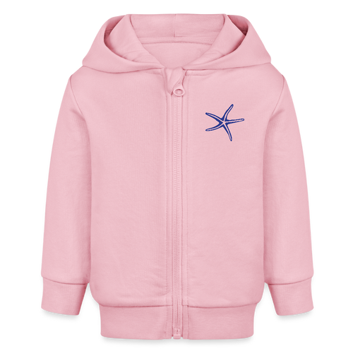 Baby Bio Zip Hoodie Seestern - Hellrosa