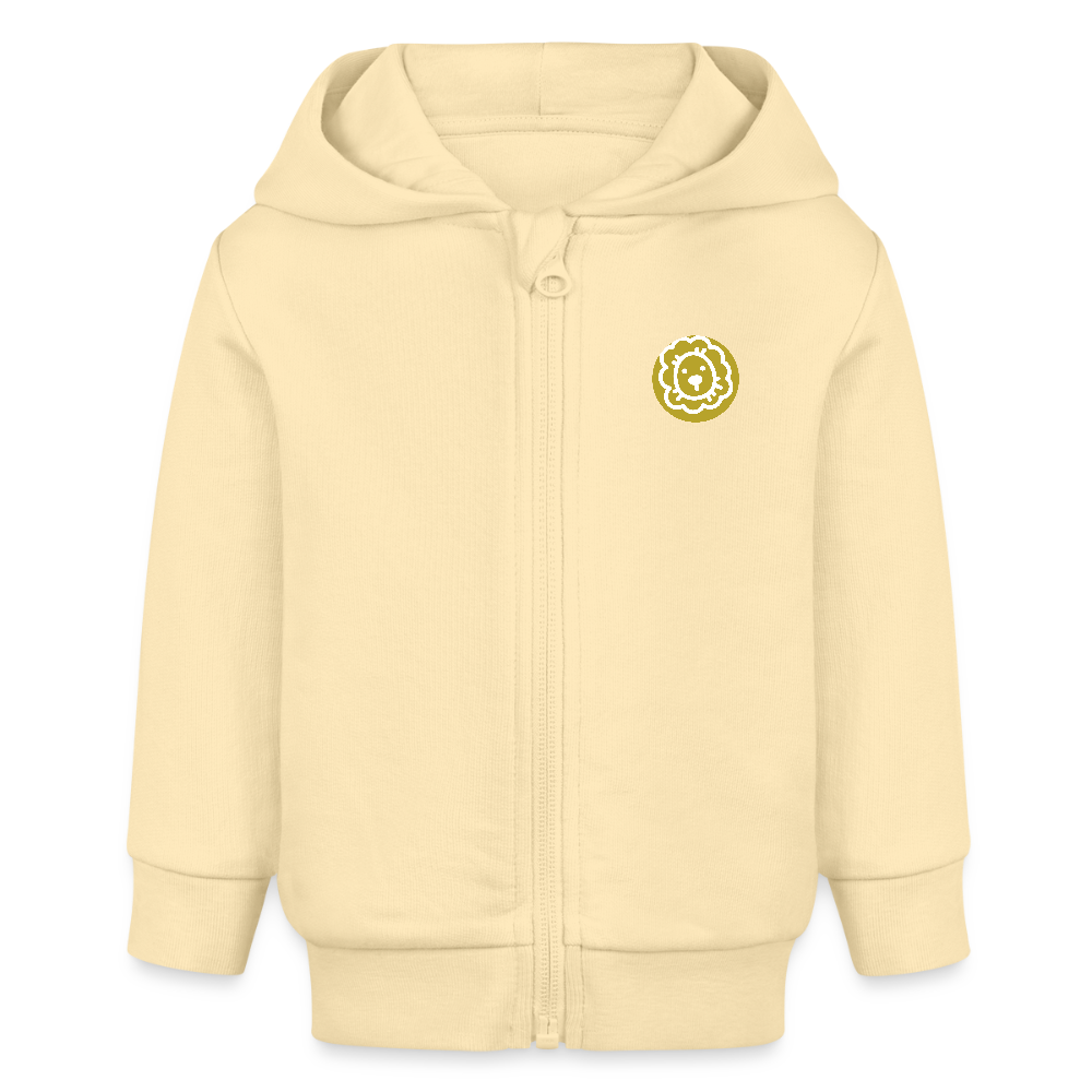 Baby Bio Hoodie mit Reißverschluss Löwe - Creme