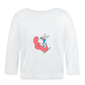 Baby Langarmshirt Rabbit in Airplane - Weiß
