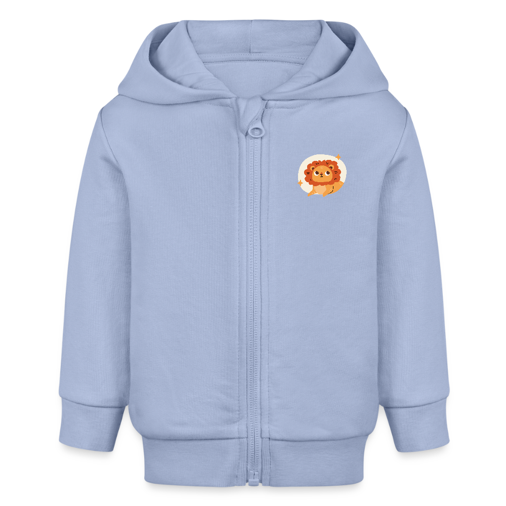 Baby Bio Hoodie mit Reißverschluss Löwe 02 - Sky