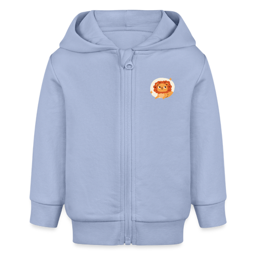 Baby Bio Hoodie mit Reißverschluss Löwe 02 - Sky