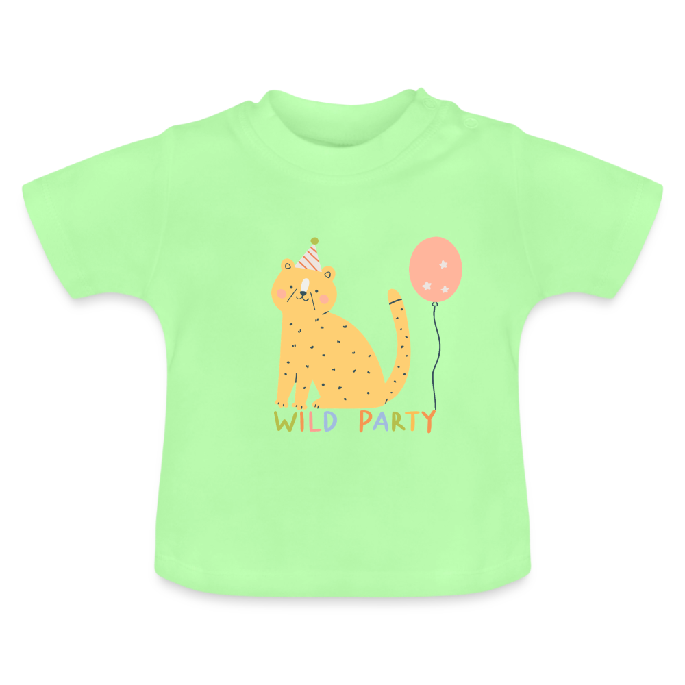Baby T-Shirt Wild Party Leopard - Mintgrün