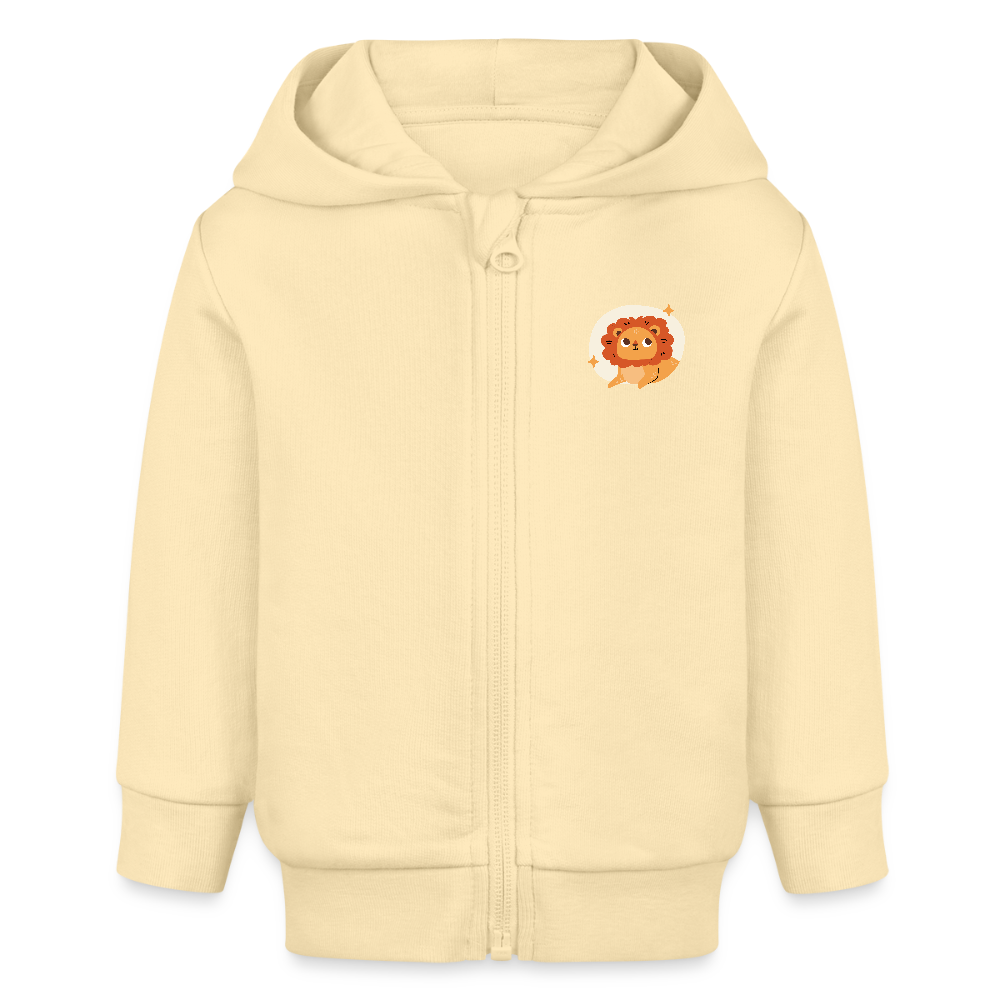 Baby Bio Hoodie mit Reißverschluss Löwe 02 - Creme