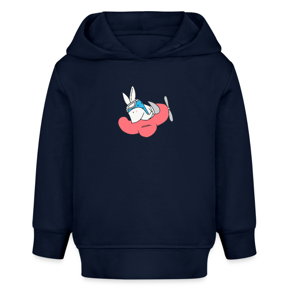 Bio Hoodie BABY CRUISER Little rabitt in airplane - Navy
