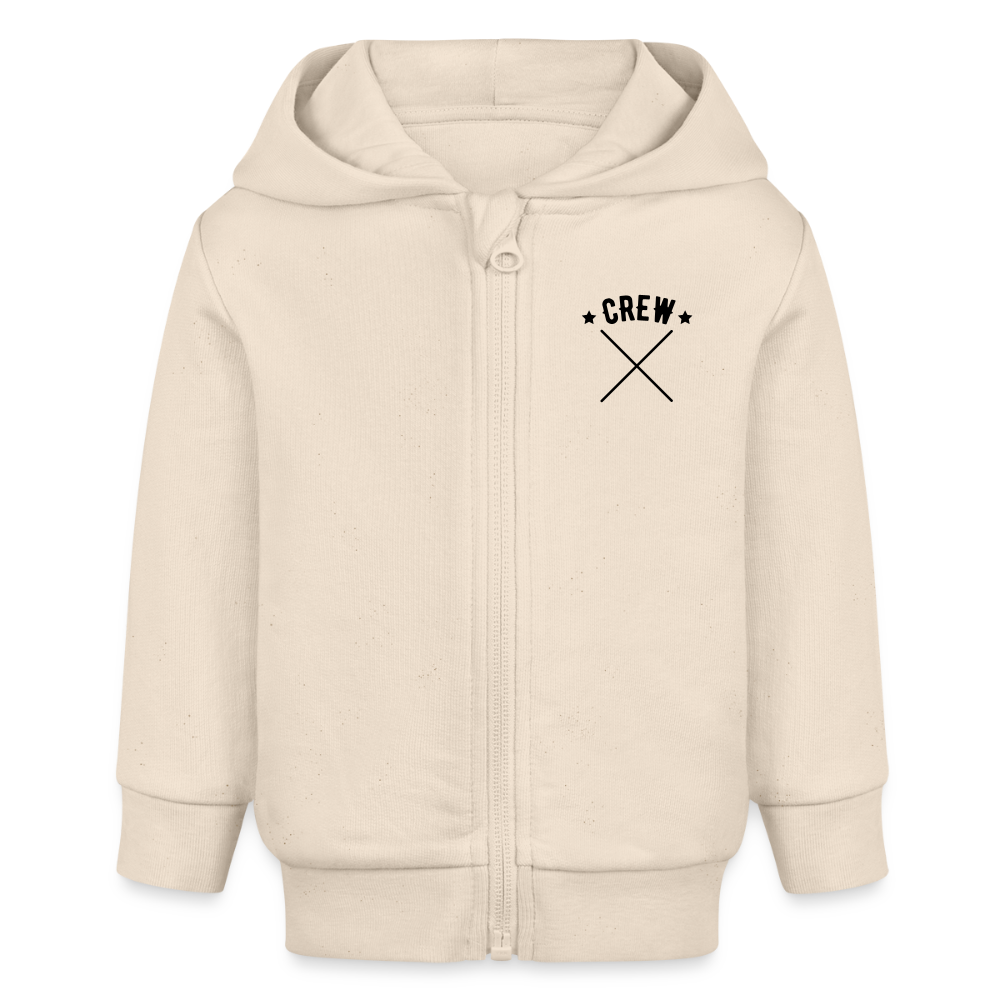 Baby Bio Hoodie mit Reißverschluss - Weißgrau