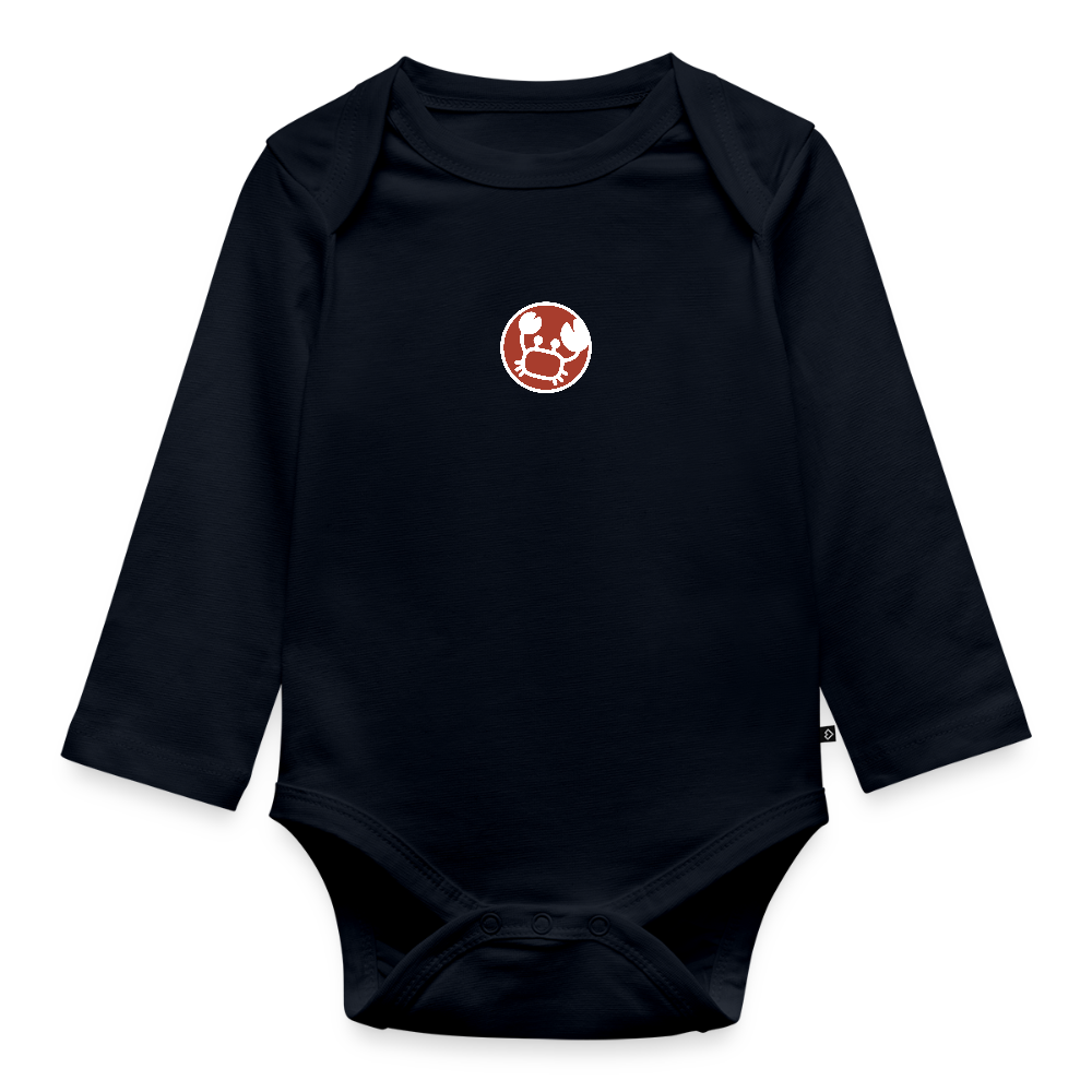 Baby Bio Body mit langem Arm Sternzeichen Krebs - Navy