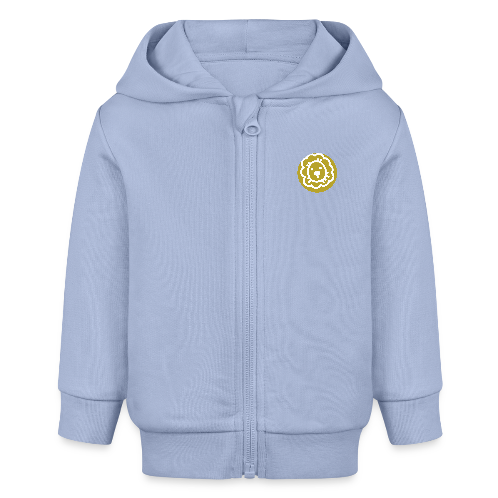 Baby Bio Hoodie mit Reißverschluss Löwe - Sky