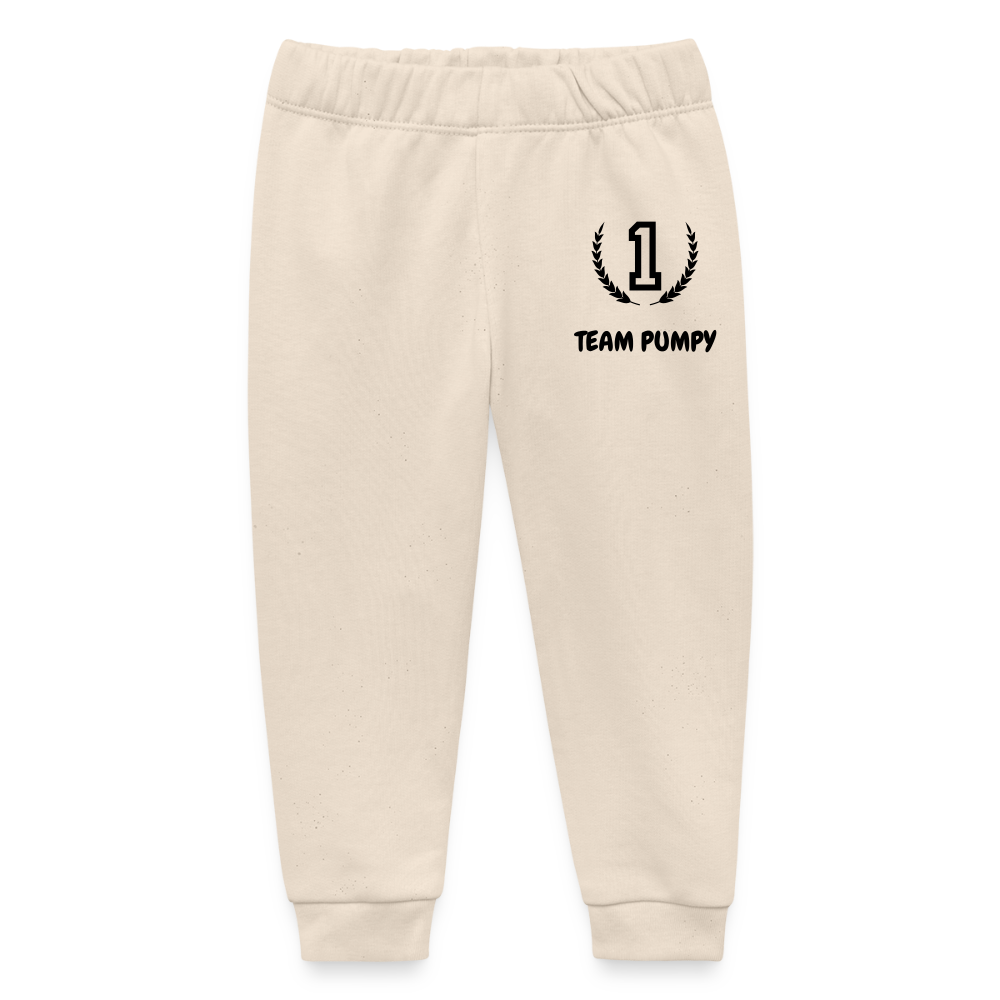 Baby Bio-Jogginghose Team Pumpy No.1 - Weißgrau