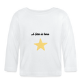 Baby Langarmshirt A Star is born - Weiß