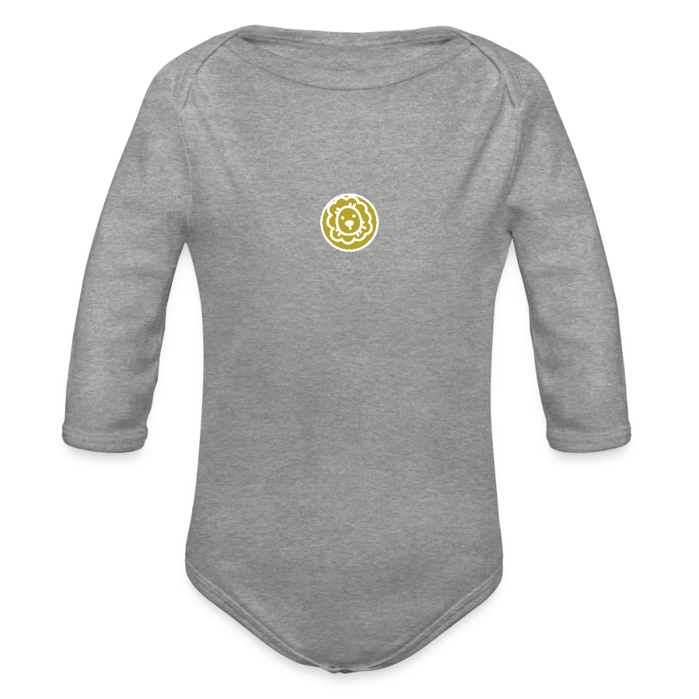 Baby Bio-Langarm-Body - Grau meliert
