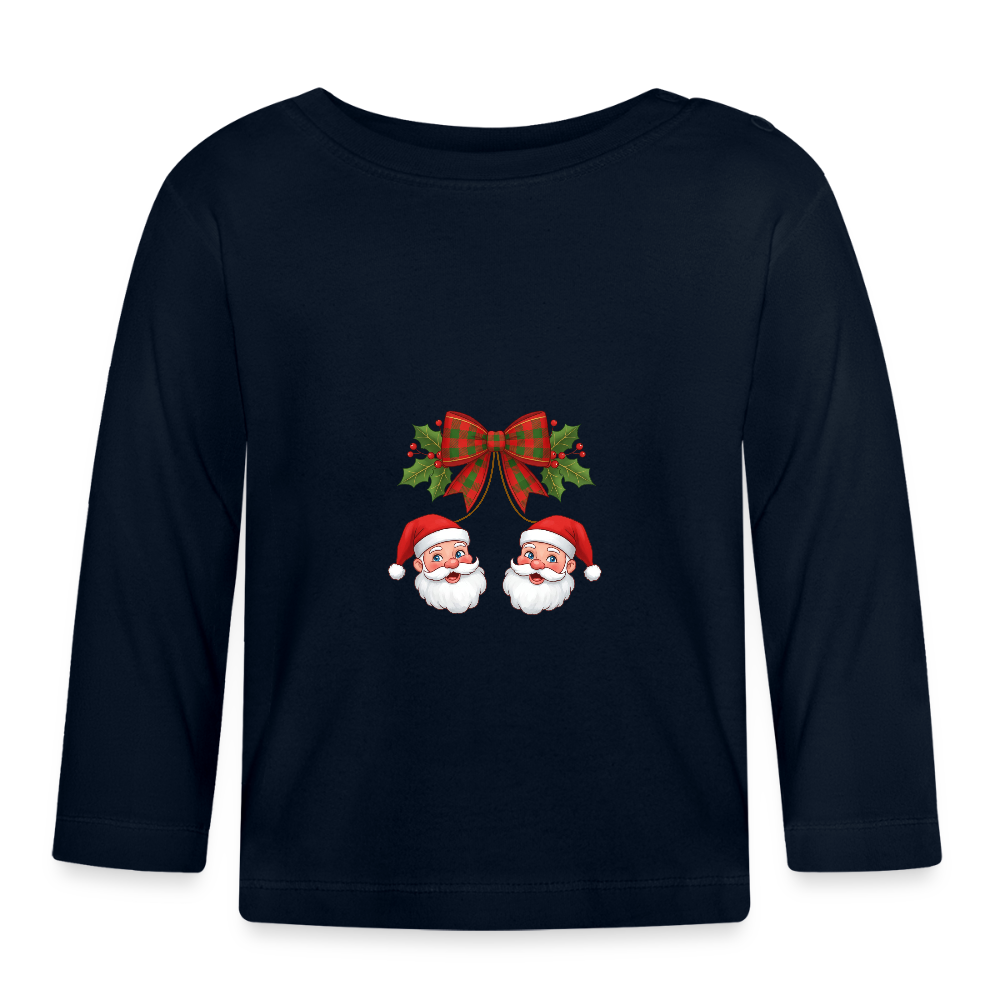 Baby Langarmshirt Santa Claus - Navy
