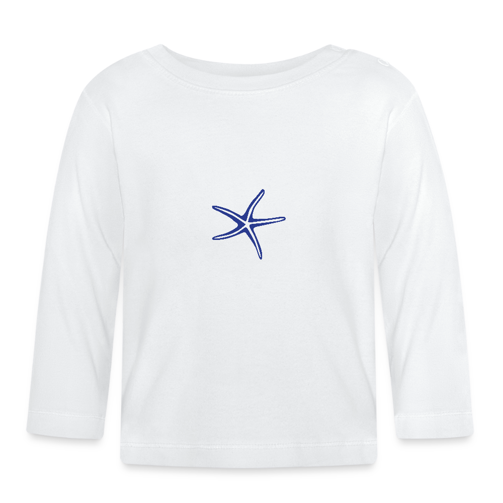 Baby Langarmshirt - Weiß - Seestern