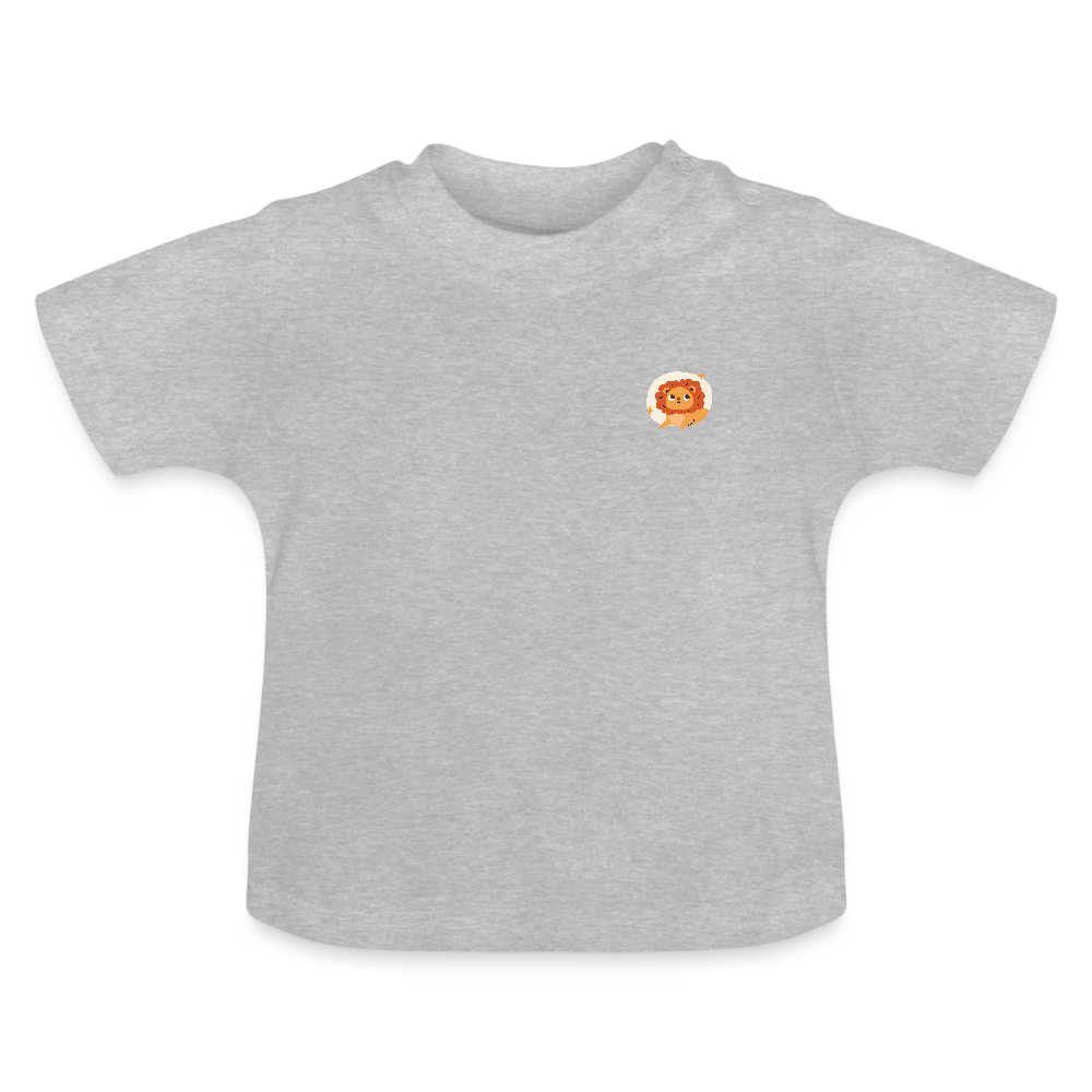 Baby T-Shirt  Logo Löwe 02 - Grau meliert
