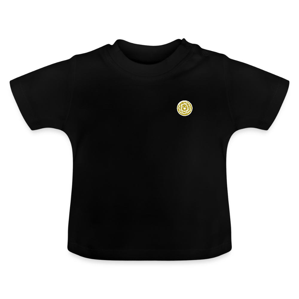 Baby T-Shirt Logo Sternzeichen Löwe - Schwarz