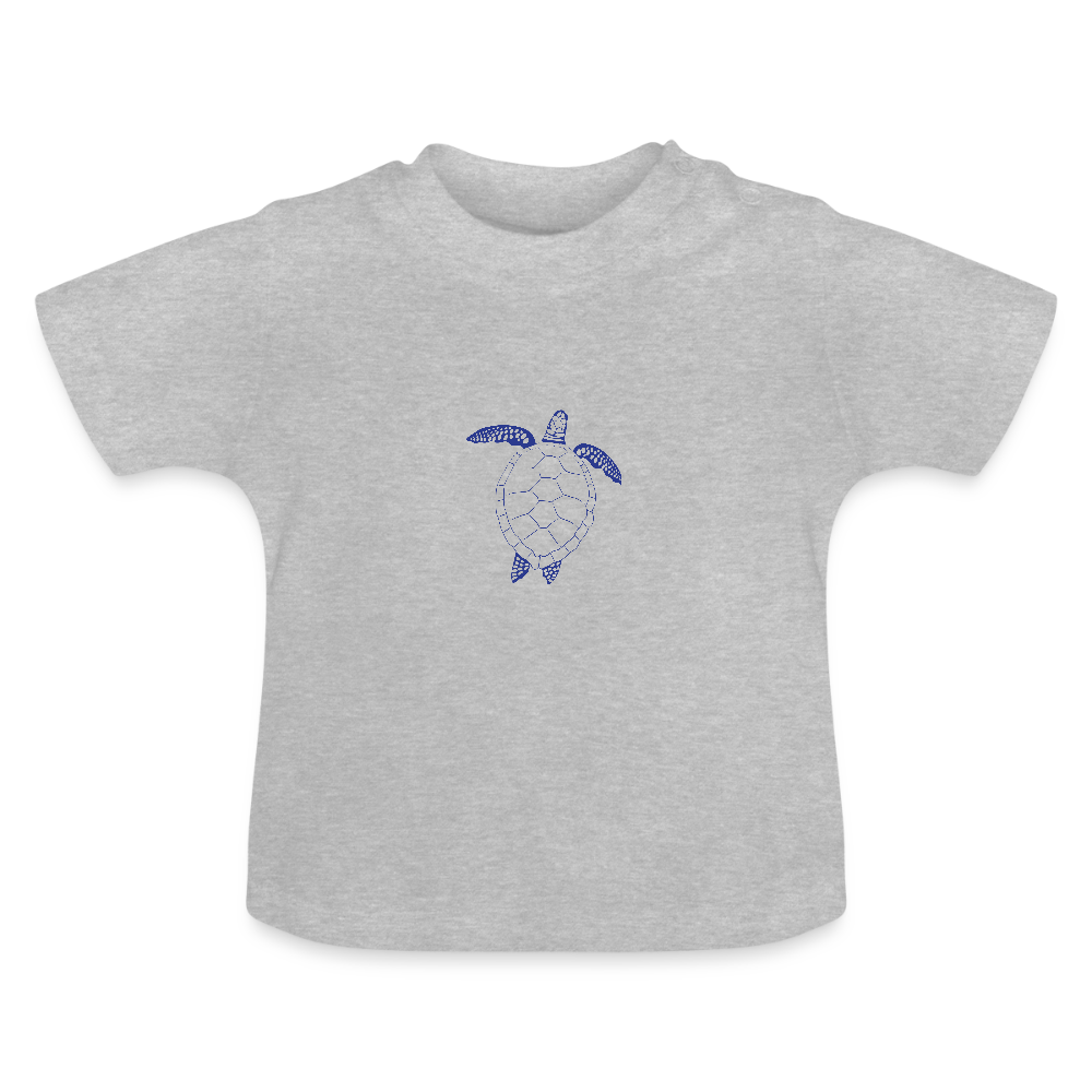 Baby T-Shirt Schildkröte - Grau meliert