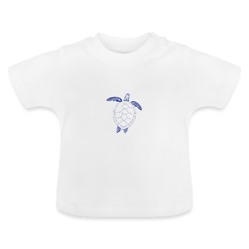 Baby T-Shirt Schildkröte - Weiß
