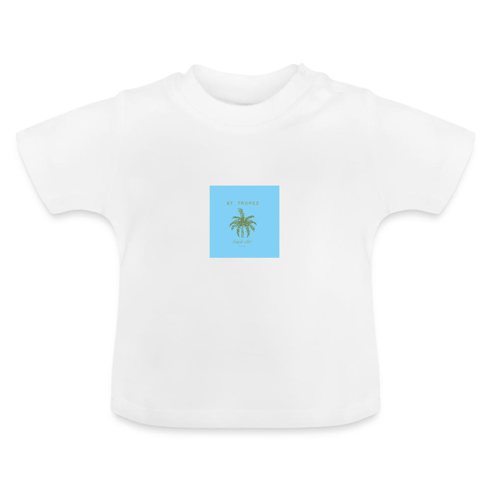 Baby T-Shirt St. Tropez Beachclub blue - Weiß