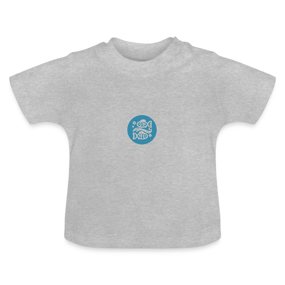 Baby T-Shirt Sternzeichen Fisch - Grau meliert