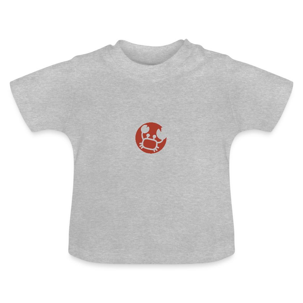 Baby T-Shirt Sternzeichen Krebs-Grau meliert