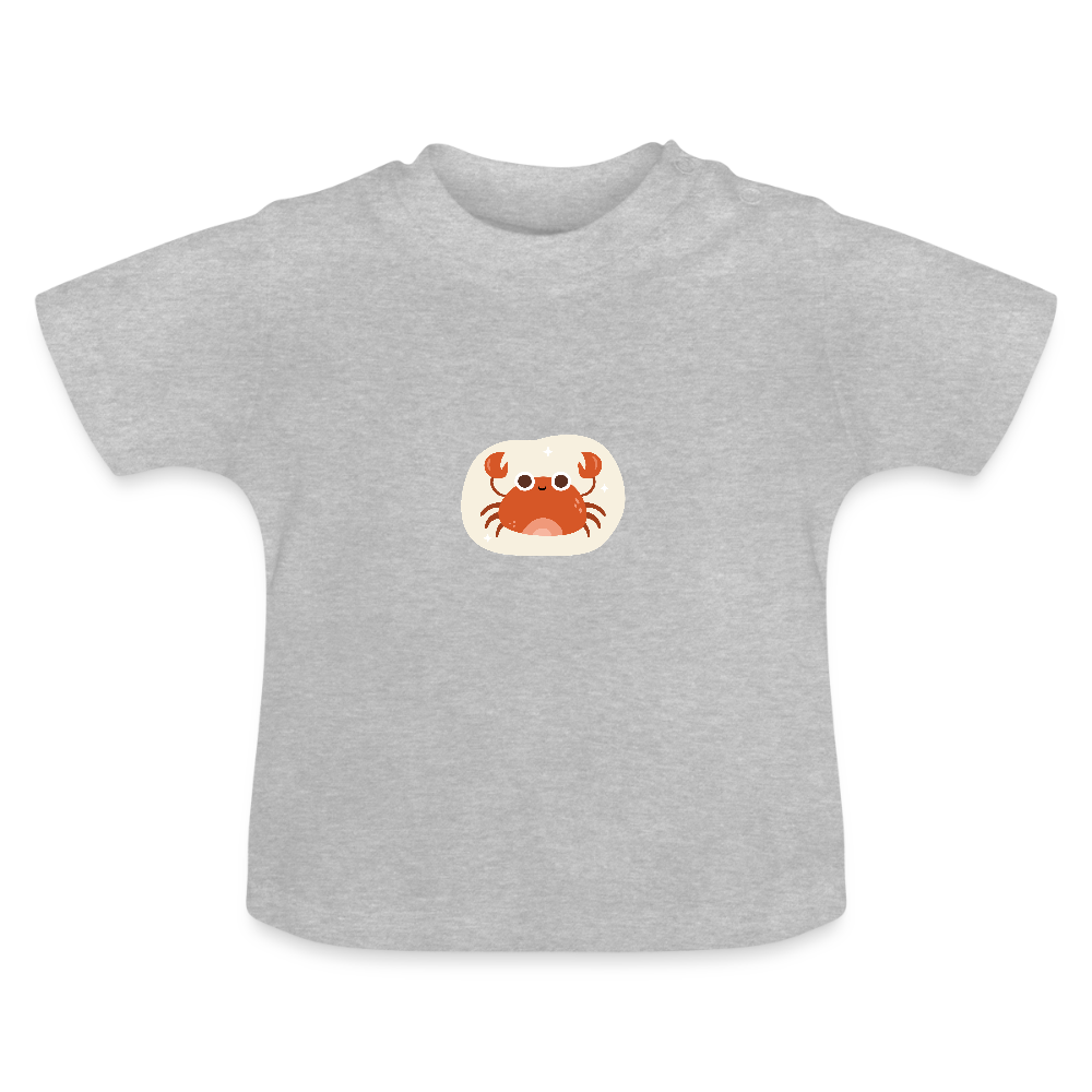 Baby T-Shirt - Sternzeichen Krebs 02 - Grau meliert