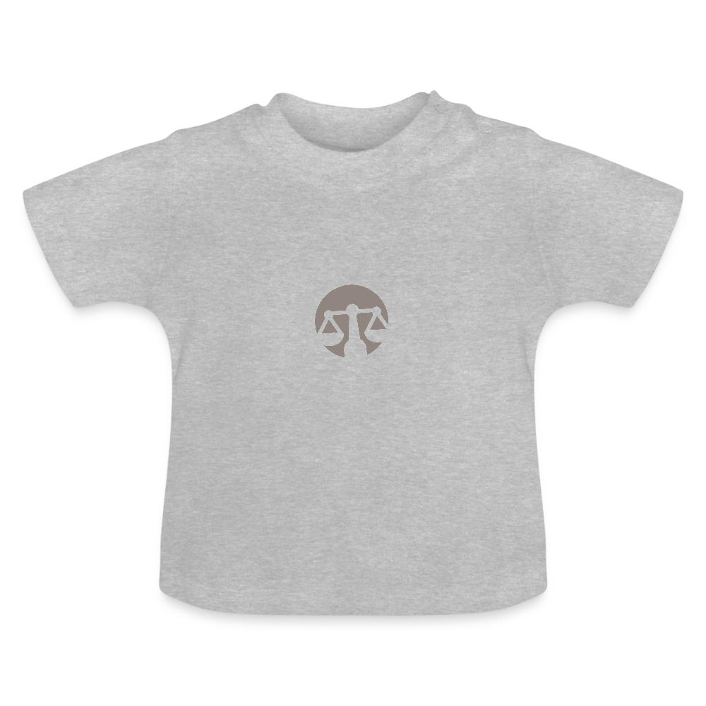Baby T-Shirt Sternzeichen Waage - Grau meliert