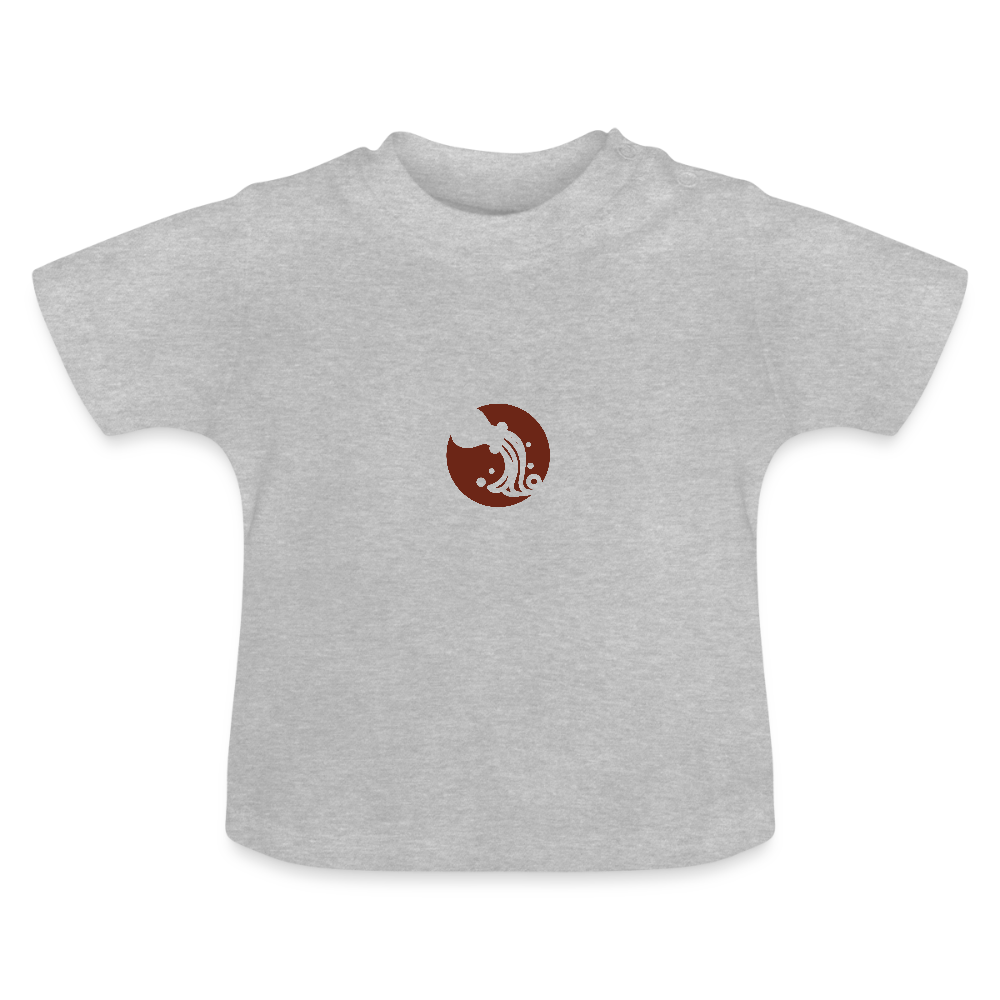 Baby T-Shirt Sternzeichen Wassermann- Grau meliert