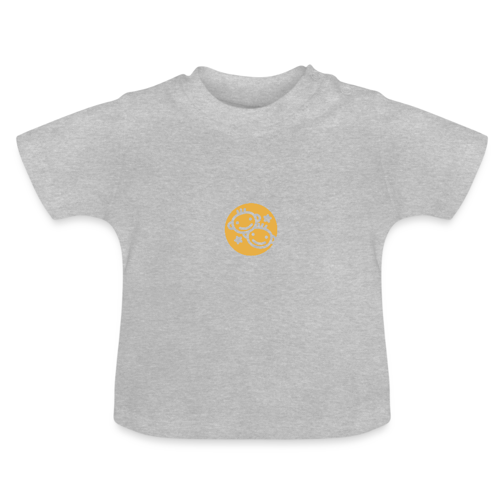 Baby T-Shirt Sternzeichen Zwilling - Grau meliert