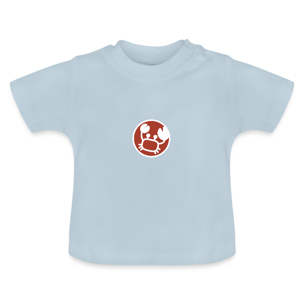 Baby T-Shirt mit kurzem Arm - Sternzeichen Krebs - Hellblau