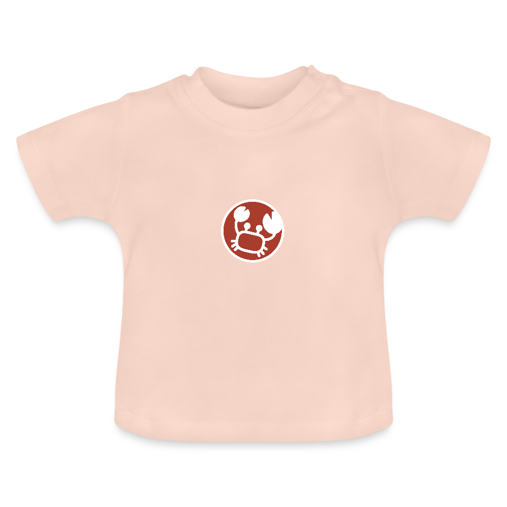 Baby T-Shirt mit kurzem Arm - Sternzeichen Krebs - Kristallrosa