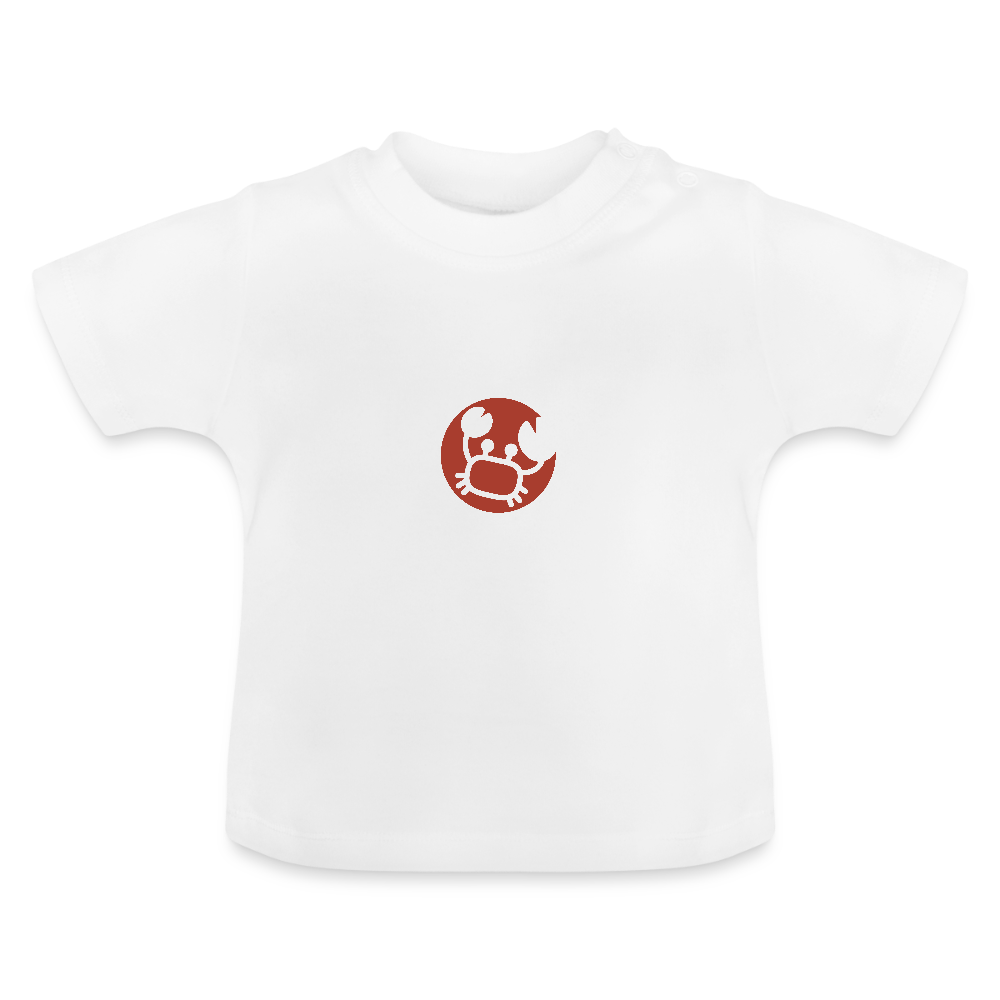 Baby T-Shirt mit kurzem Arm - Sternzeichen Krebs - Weiß