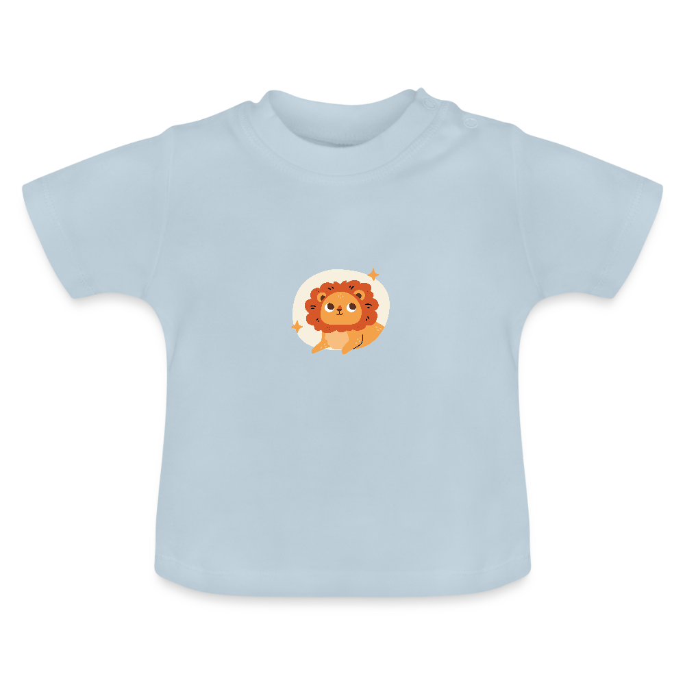 Baby T-Shirt mit kurzem Arm - Sternzeichen Löwe 01 - Hellblau