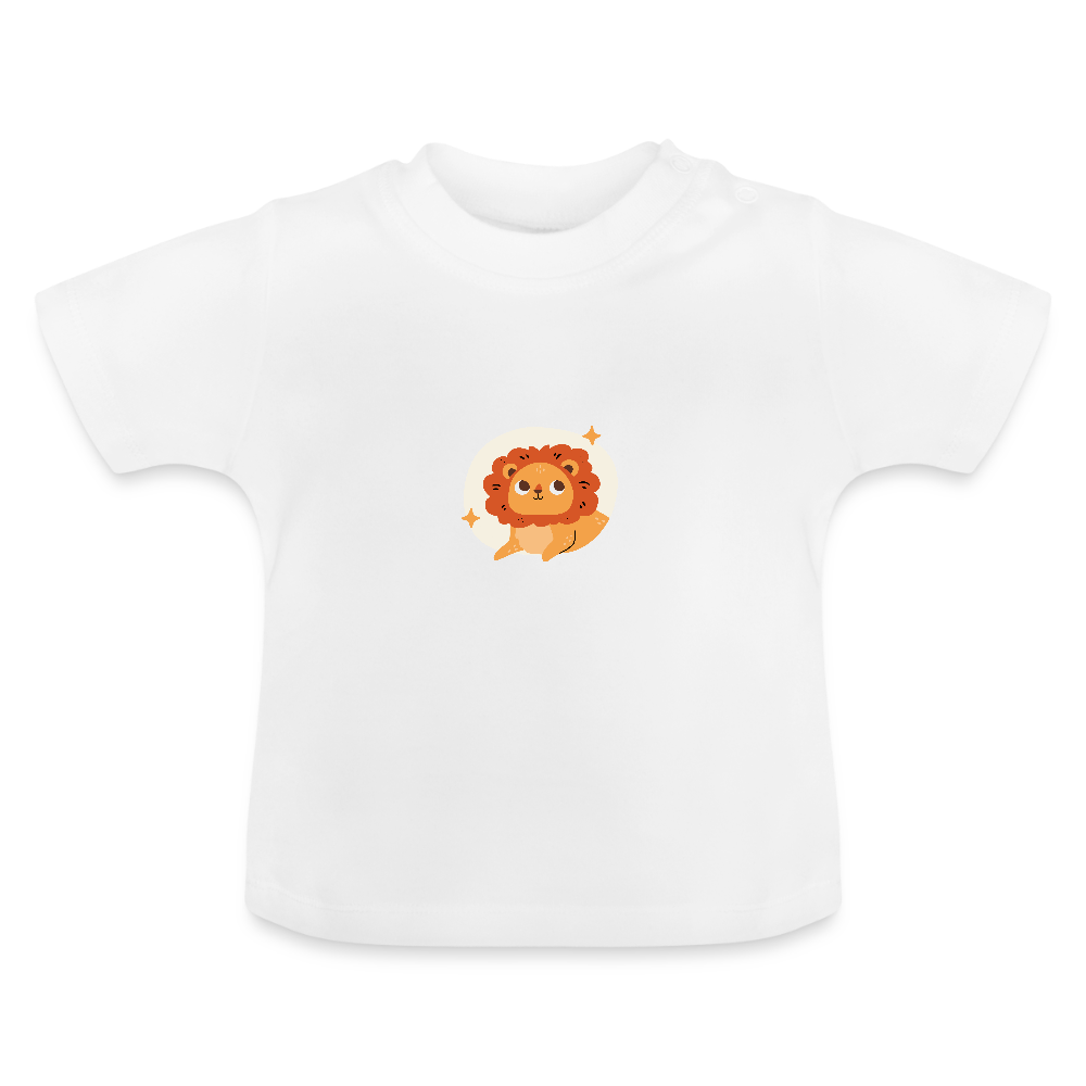 Baby T-Shirt mit kurzem Arm - Sternzeichen Löwe 01 - Weiß