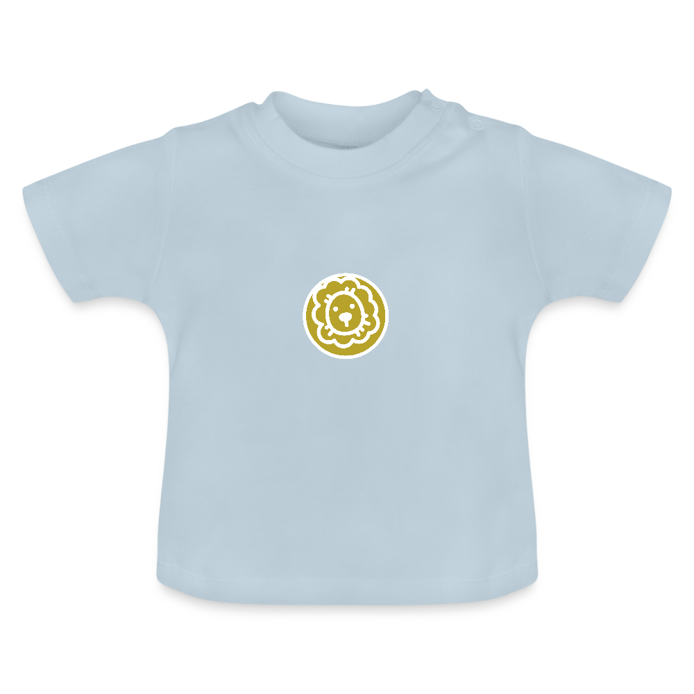 Baby T-Shirt mit kurzem Arm - Sternzeichen Löwe 02 - Hellblau
