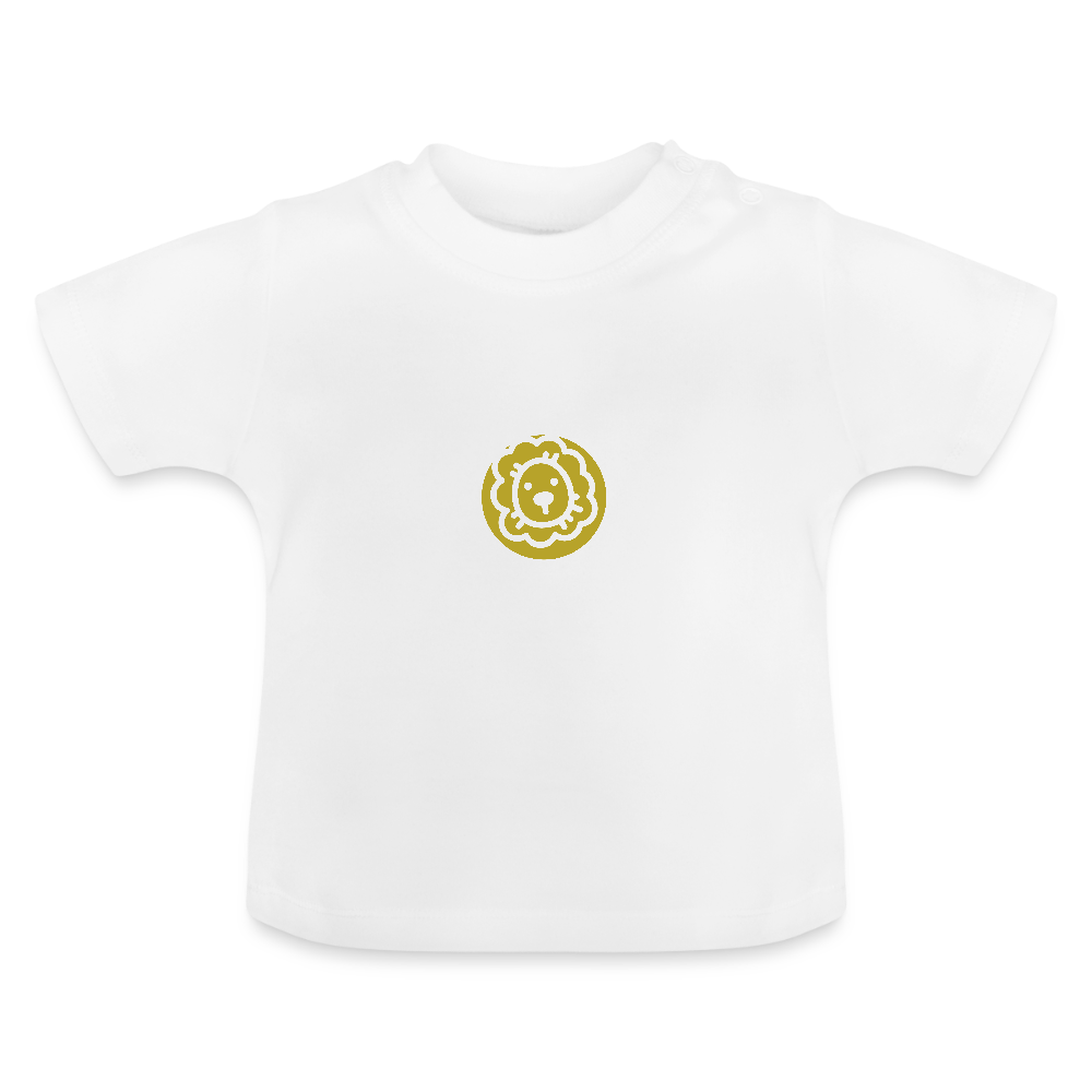 Baby T-Shirt mit kurzem Arm - Sternzeichen Löwe 02 - Weiß