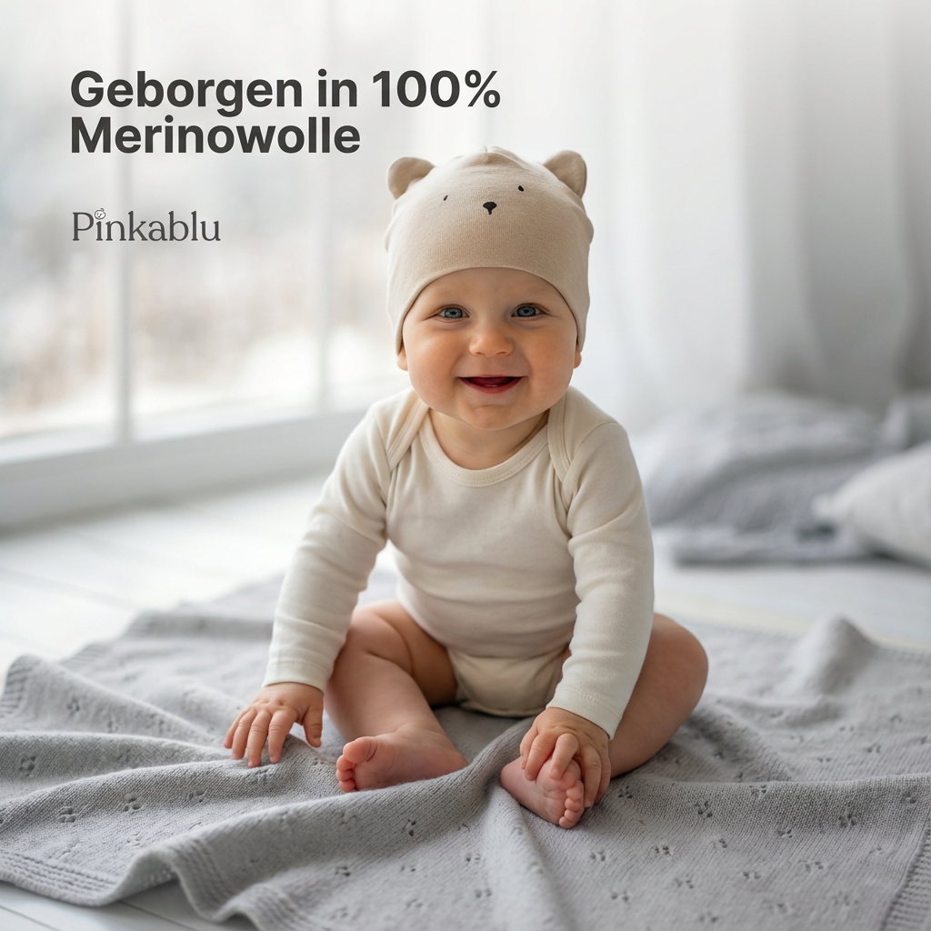 Babydecke aus 100 % Merinowolle