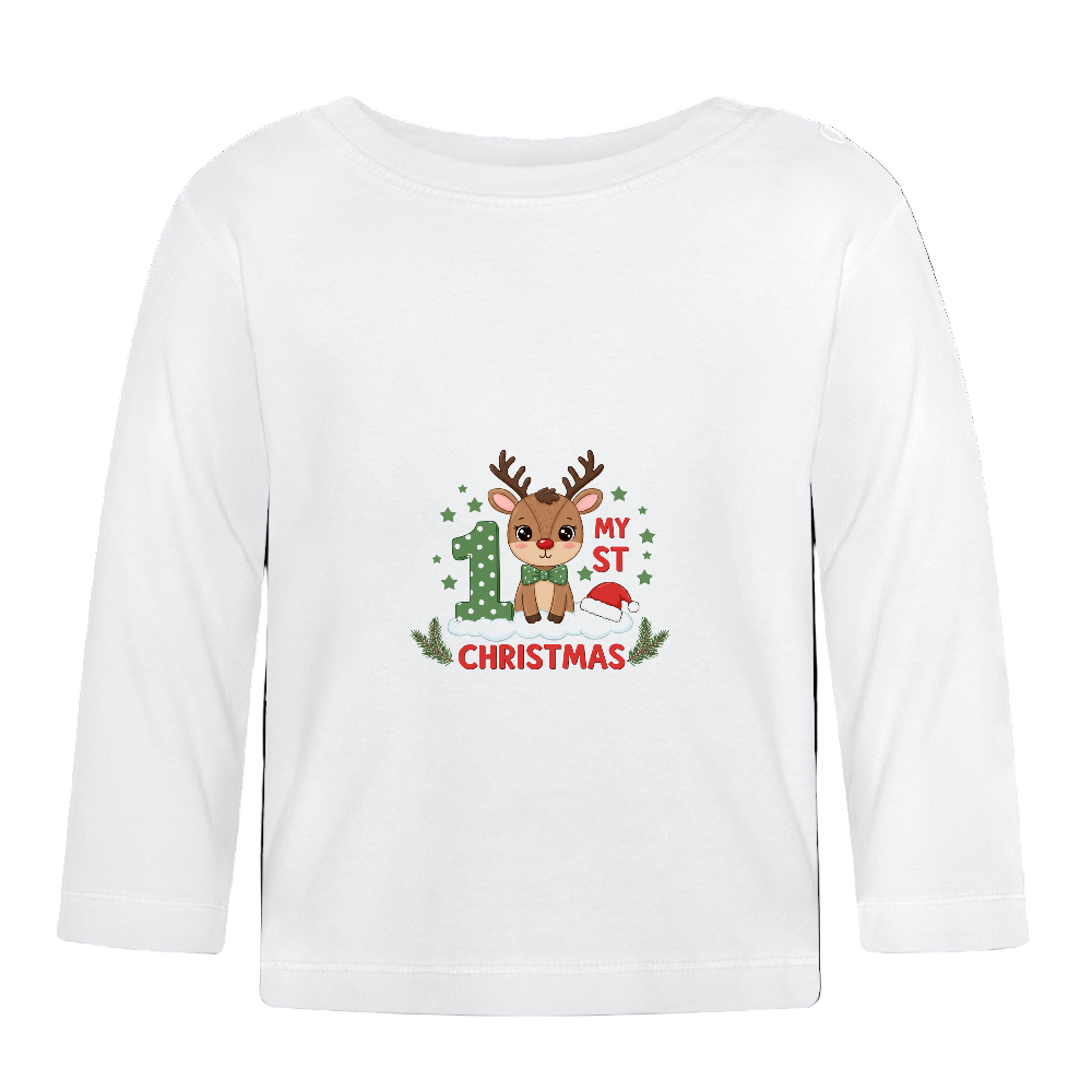 Baby Langarmshirt My 1st Christmas - Weiß