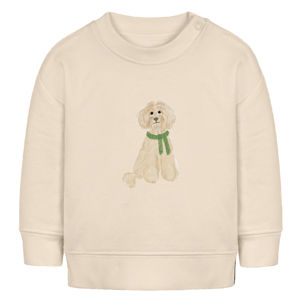 Bio-Sweatshirt - Hund_Weissgrau