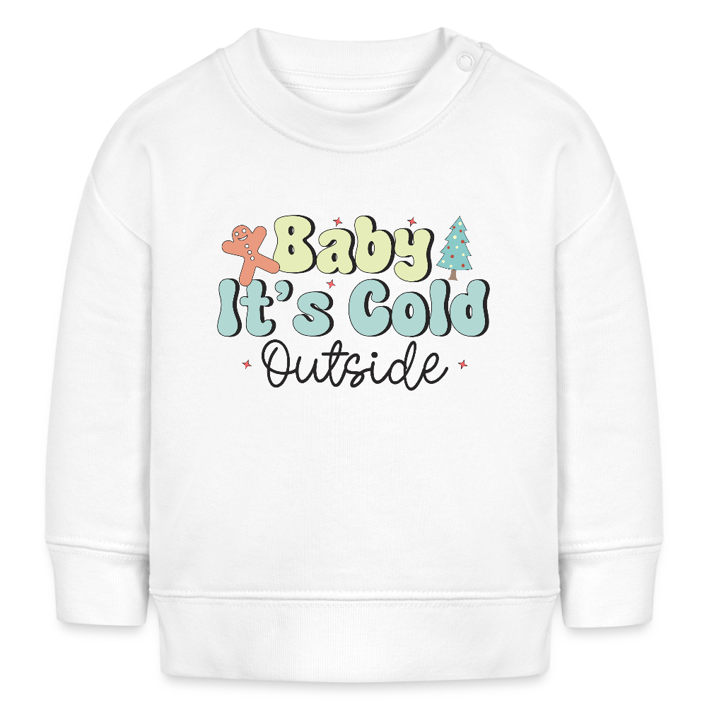 Bio-Sweatshirt BABY it's is cold outside - Weiß