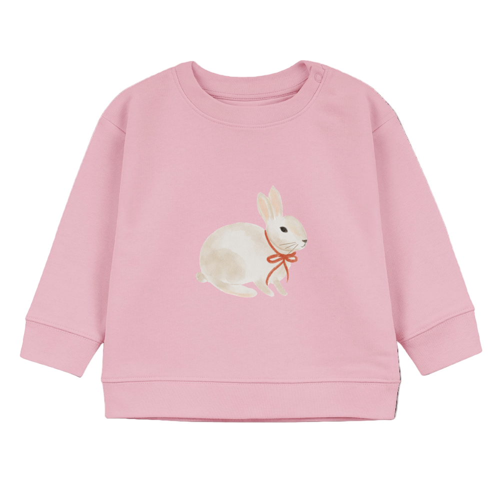 Bio-Sweatshirt Häschen- Hellrosa