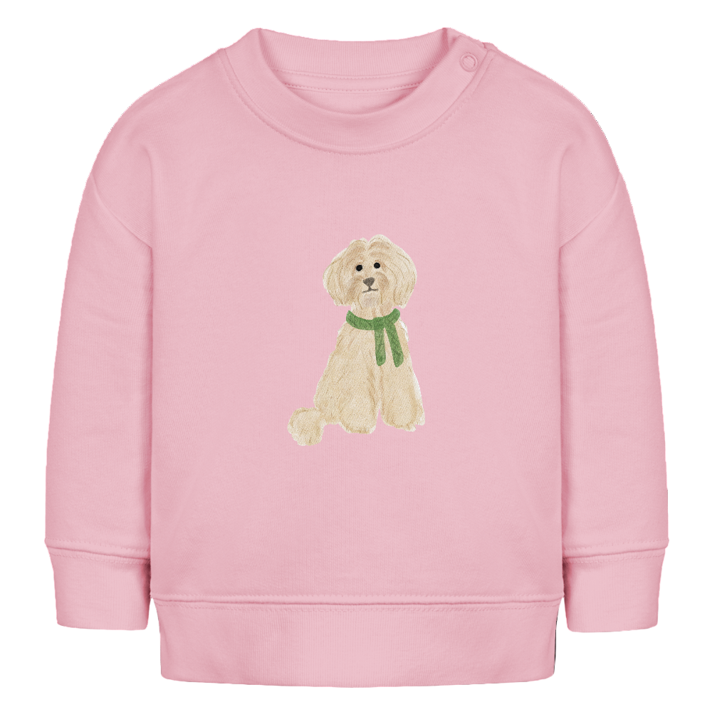 Bio-Sweatshirt - Hund_Hellrosa