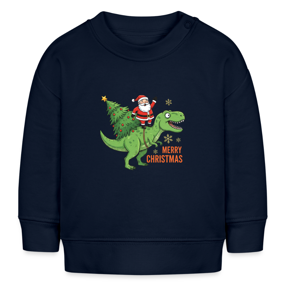 Bio-Sweatshirt Merry Xmas DINO - Navy