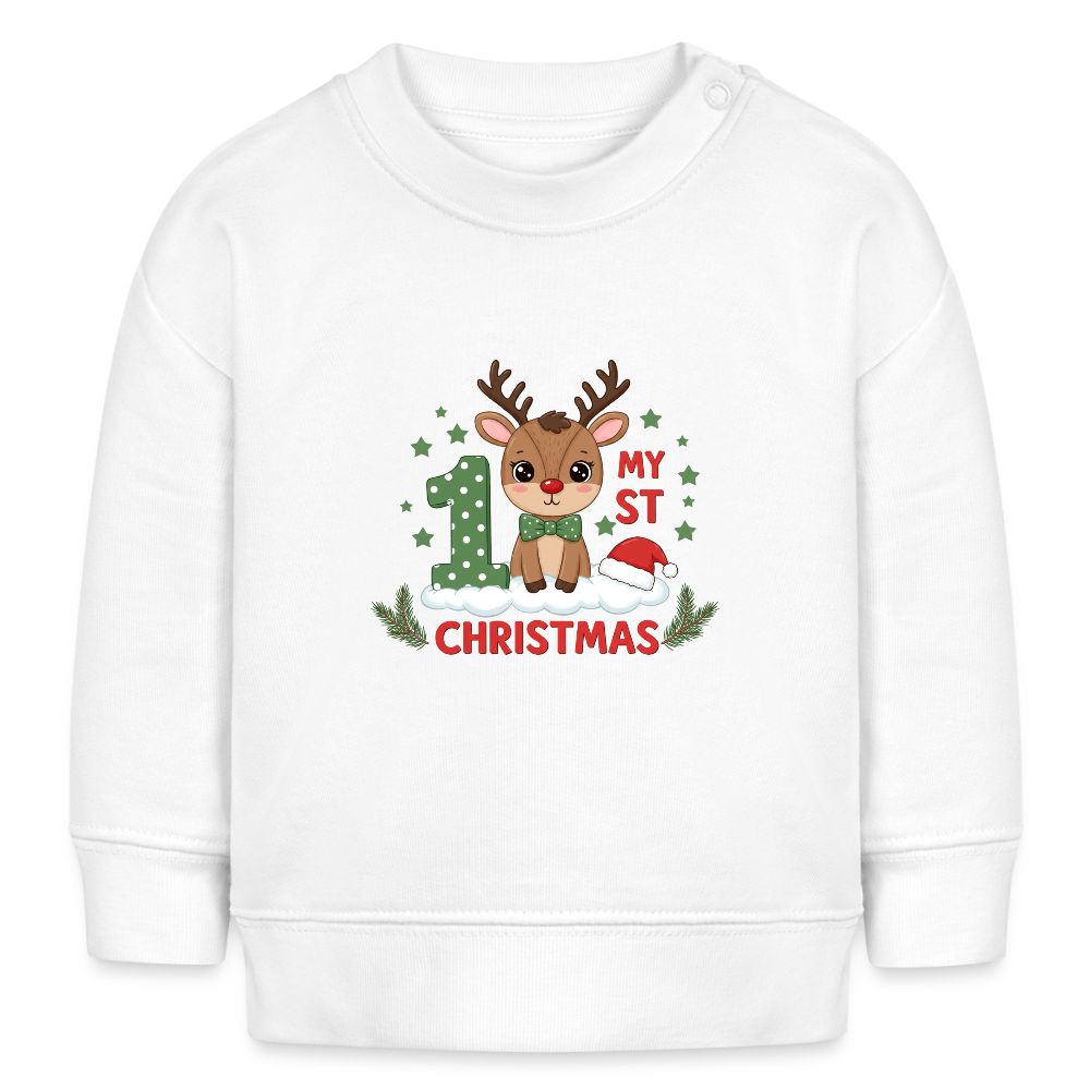 Bio-Sweatshirt My first Xmas - Weiß