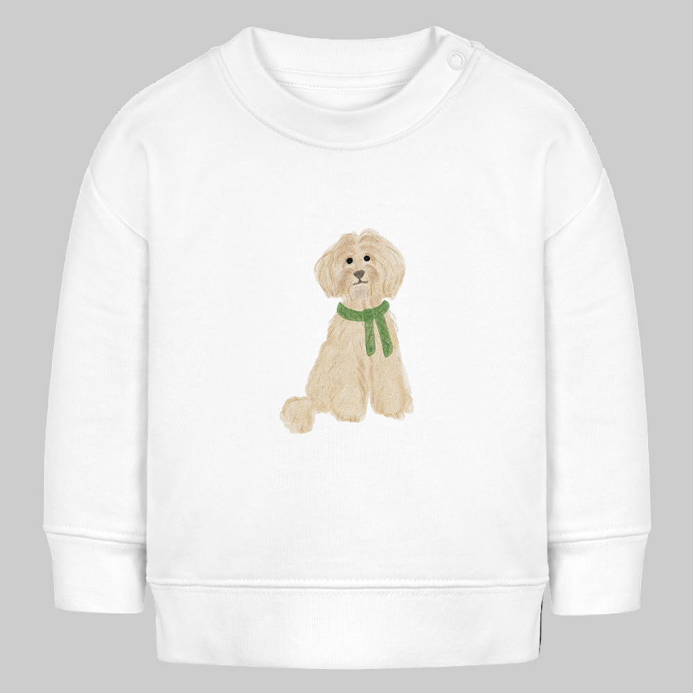 Bio-Sweatshirt _Hund_Weiß