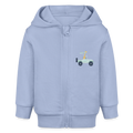Bio Zip Hoodie Giraffe inm Jeep - Sky