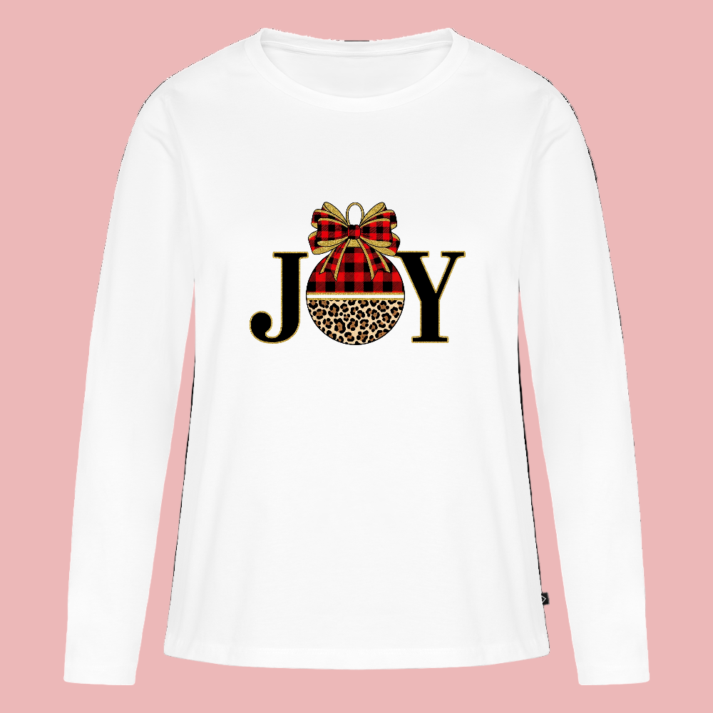 Frauen Premium Langarmshirt JOY - Weiß