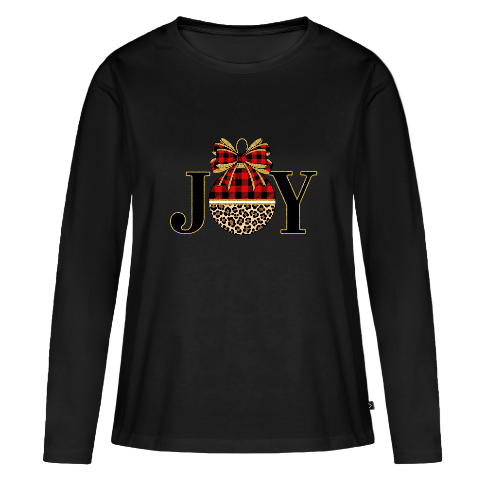 Frauen Premium Langarmshirt JOY - Schwarz