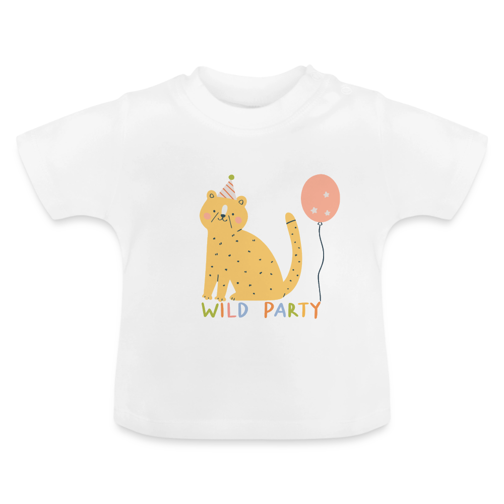Baby T-Shirt Wild Party Leopard - Weiß